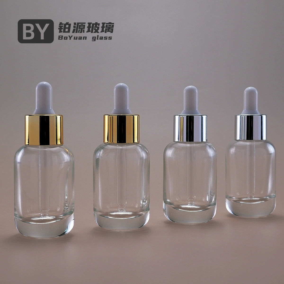 Спот 30ml капельница сыворотка экстракта бутылка большое круглое толстое дно прозрачного стекла розлива воды лосьон косметическая бутылка