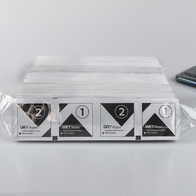 Spot mobile phone dry and wet alcohol bag tempered film tool cleaning alcohol bag disposable alcohol cotton