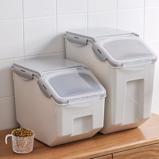 Cat Food Storage Barrel, Dog Food Barrel, Pet Food Storage Storage Tank, Large Capacity Storage Box, Sealed Moisture-Proof Food Storage Barrel