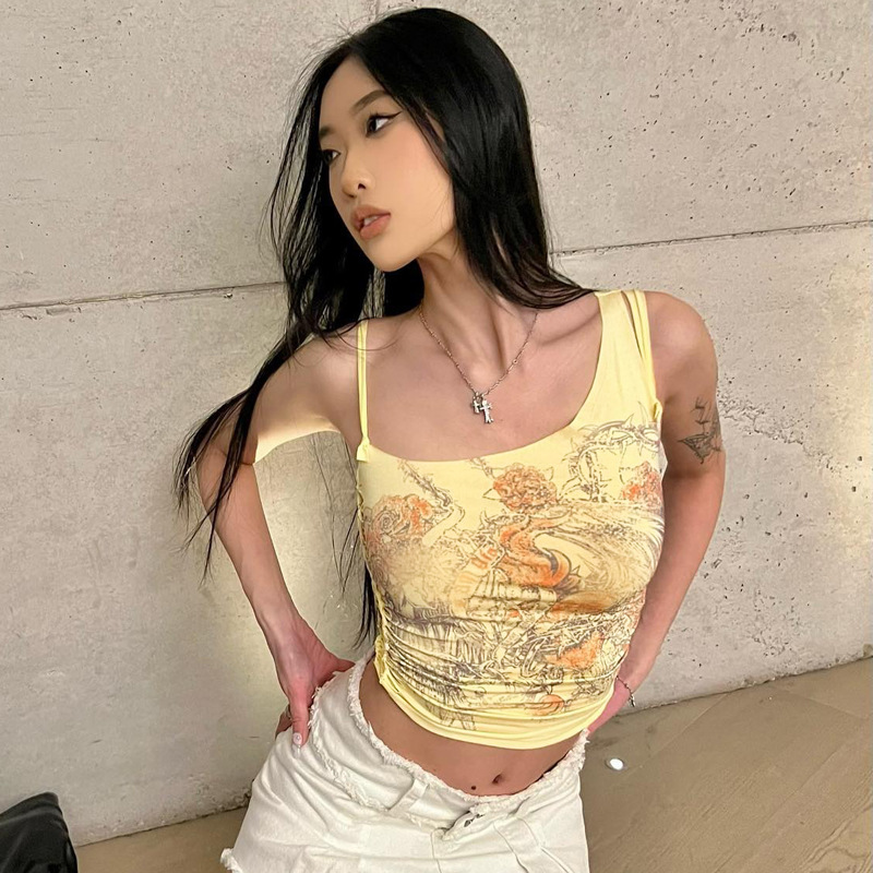 Title 8, Womens Sloping Shoulder Vest Sleeveless Hollow...