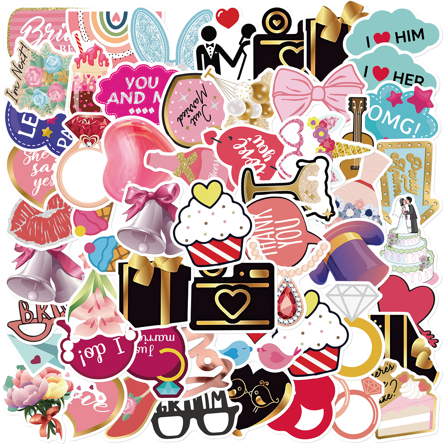 Cartoon cute suitcase for St. Valentine's Day