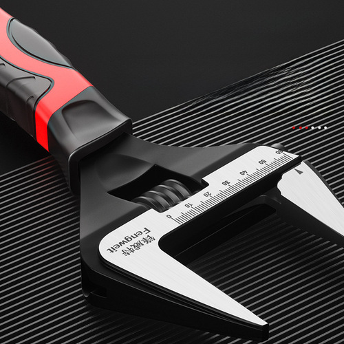 Multi-functional Large-Opening Adjustable Wrench for Plumbing & Bathroom Use, Compact Small Version with Short Handle—Ideal Bathroom and Auto Repair Tool