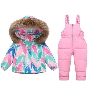 2025 Children's down Jacket Two-Piece Overalls Autumn and Winter Outerwear Jumpsuit Baby Winter Clothes Foreign Trade Children's Clothing Wholesale