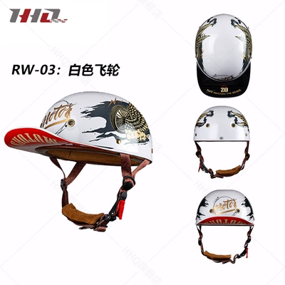 Motosiklet kaskı (dəbilqə) – Electric Motorcycle Baseball Cap Scoop - white-flywheel-generation-1-without-endoscope-m