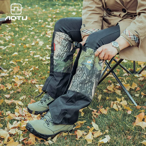 Maple Leaf Snow Cover Hiking Climbing Leg Cover Outdoor Snow-proof Waterproof Silt-proof Shoe Cover Unisex Tear-resistant and Wear-resistant