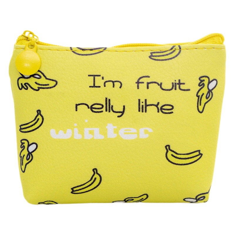 Estilo coreano fresco impermeable de cuero monedero creativo corto lindo portátil bolso mano del regalo estudiante femenino