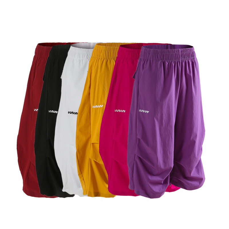 Square Dance Summer New Style American Dopamine Embroidery Paratrooper Cropped Pants Loose Dance Plus Size Casual Straight Pants