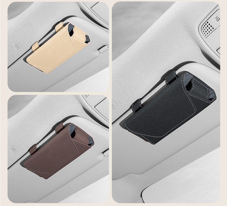 Car-Mounted Glasses Case, Multifunctional Storage for Cars, Universal Sun Visor Type B Glasses Holder, Sunglasses Holder, Sunglasses
