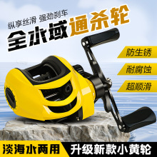 小黄轮水滴轮泛用磁力刹车轮路亚打黑远投防炸线渔轮渔具批发代发