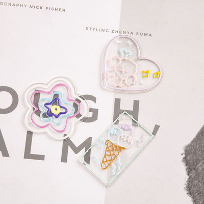 日韩可爱系春款系列DIY手工耳环清新个性耳环饰品配件材料|ms