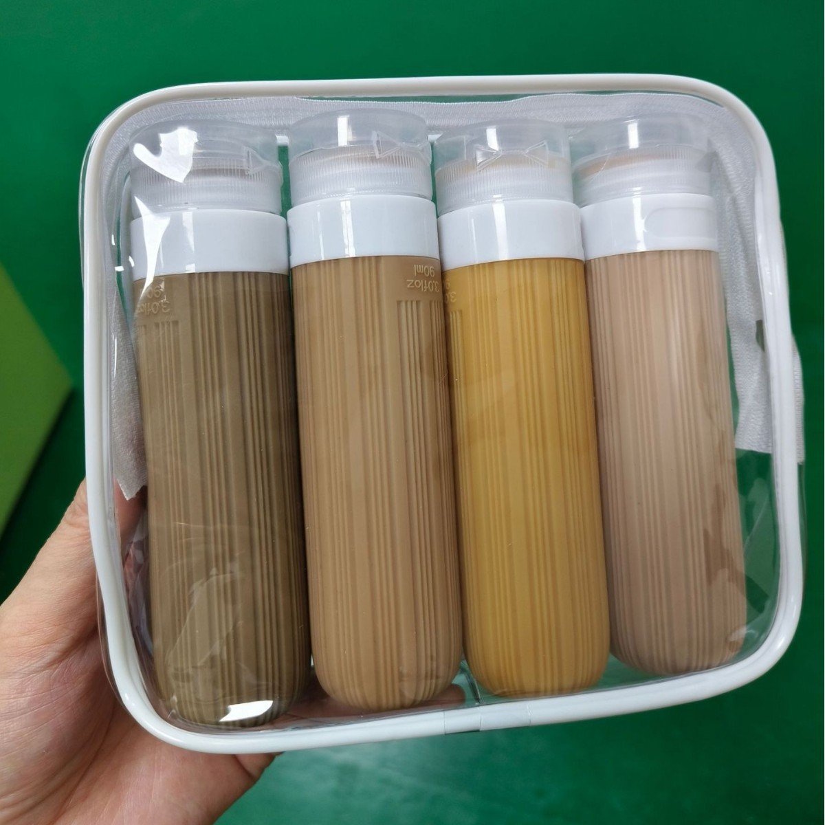 爆款硅胶分装瓶套装90ml旅行便携式分装收纳旅行硅胶旅行分装瓶