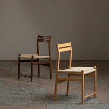 木墨MUMO 夏克式编织H椅 樱桃木 黑胡桃木 餐椅工作椅