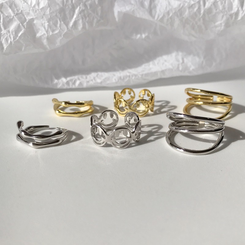 Womens KoreanStyle Fashionable MultiLayer Line Ring Ins Niche Normcore Bag Simple Personality Open Index Finger Ring Fashionpicture9