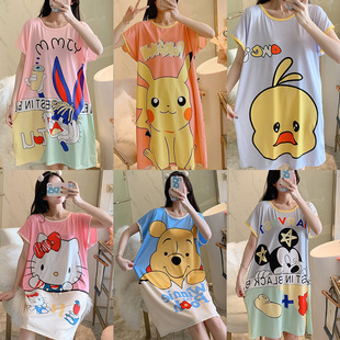 milk silk pajamas ����˯��˯ȹŮ�ļ����ɼӴ�a�ɐۿ�ͨ�Ҿӷ�