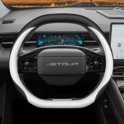 Anti-Slip Four-Season Handlebar Cover, Steering wheel cover - jietu-dasheng-black-and-white-ultra-thin-set-default