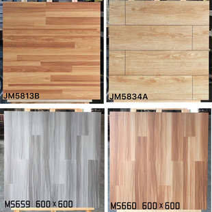Imitation Solid Wood Floor Tile Bedroom Tile Wood Tile 600X600 Antique Tile Shopping Mall Clothing Restaurant Anti-slip Floor Tile