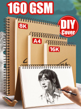 160GSM Sketchbook for Drawing Notebook A4 Coloring Books跨境