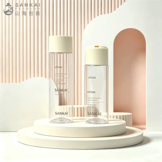 PET 水乳瓶 PP 千秋翻盖爽肤水空瓶 简约护肤品套装包材 广州厂家