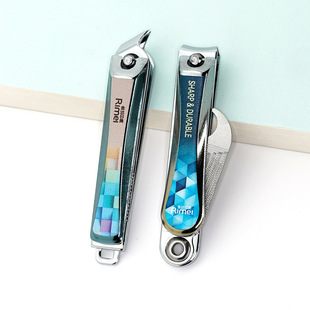 JINDA RIUS 6583 Nail Clipper Boxed Large Oblique Nail Clipper Flat Nail Clipper with Nail File Nail Scissors