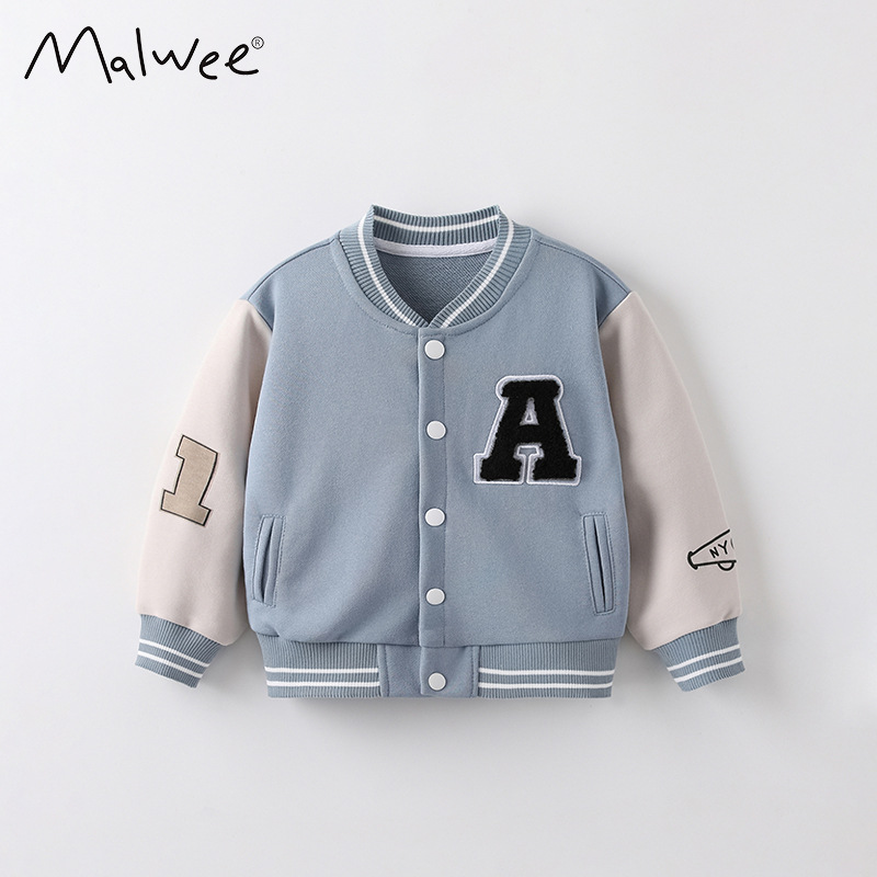 Malweee transfronterizo chaqueta de invierno nuevo estilo europeo y americano chaqueta de cardigán para niños de cuello alto chaqueta de invierno