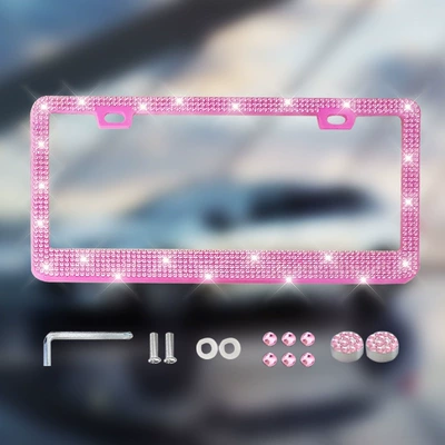 License Plate Frames, Three Styles License plate holder/license plate holder - square-hole-sharp-corner-wide-edge-single-piece-powder