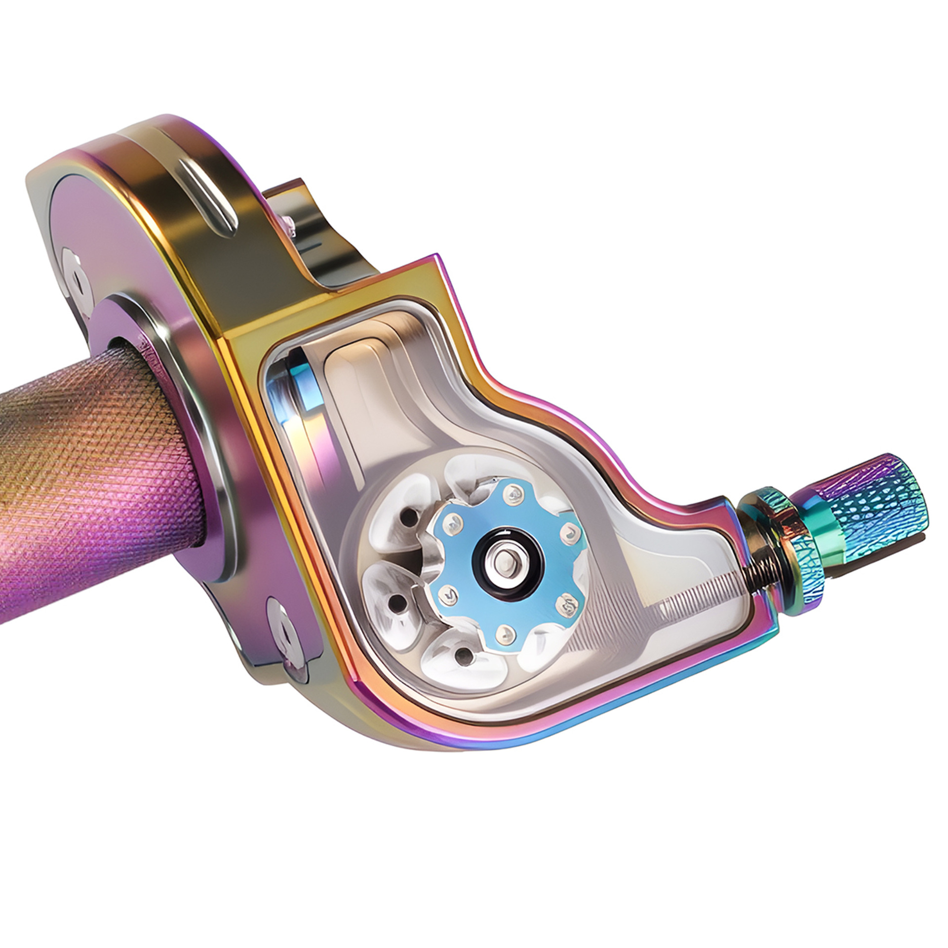 América del Sur y Sudeste Asiático piezas de motocicleta CNC aleación de aluminio modificado gran tornillo lubricador de aceite manguiza de manija transparente