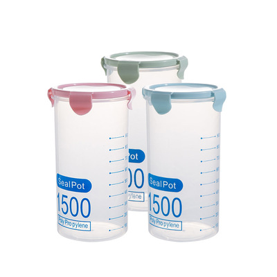 T密封大号透明塑料密封罐奶粉罐食品罐子厨房五谷杂粮收纳盒储物