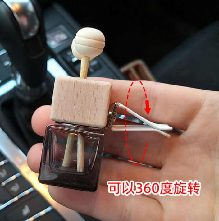 グラデーション黒車載香水瓶クロスボーダー分装拡香瓶吹出口アロマボトルストラップ置物車内アクセサリー|undefined