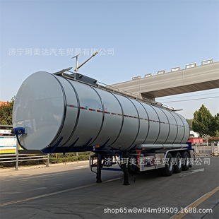 Production of Stainless Steel Oil Tank Semi-Trailer, Diesel and Gasoline Transport Liquid Tank, Oil Tank Semi-Trailer, Oil Tanker, Hazardous