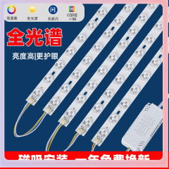 贴片全led灯条光谱光源长条➻灯带超亮替换吸顶灯客厅芯改造灯E18
