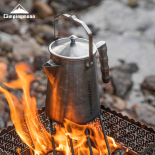 Coleman SW-6 Granny Pot Stainless Steel Titanium Plated Outdoor Hand-made Coffee Pot Camping Picnic Tea Kettle