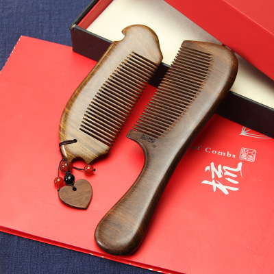marry Combs Mirror and comb suit Wedding celebration Dowry Dowry Gifts a pair Sandalwood marry Gift box comb