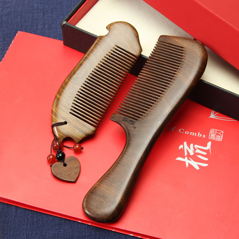 marry Combs Mirror and comb suit Wedding celebration Dowry Dowry Gifts a pair Sandalwood marry Gift box comb