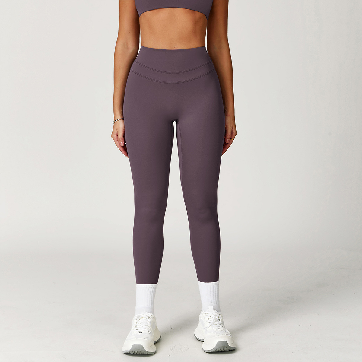 Europa y América desnudos apretados pantalones de cintura alta abdominales abdominales pantalones deportivos para correr al aire libre pantalones deportivos para mujeres