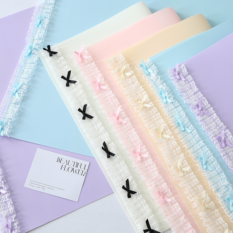 Hermoso embalaje de algodón flor de viento pequeño ramo de flores materiales de envoltura de flores de papel romántico de alto nivel floral materiales de flores al por mayor