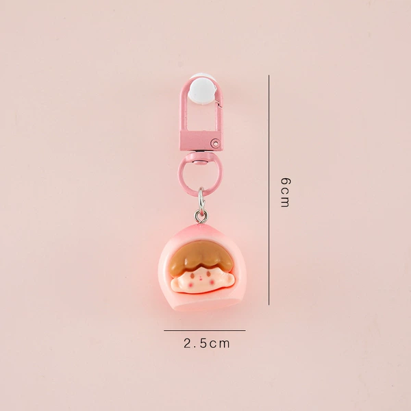 Fruit Azhuo Girl Keychain/Peach