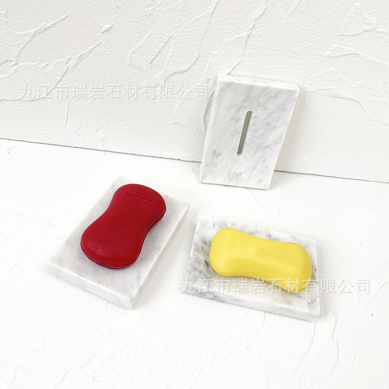 Caja de jabón de mármol natural decoración jabon base de baño de baño de alta calidad base de jabón