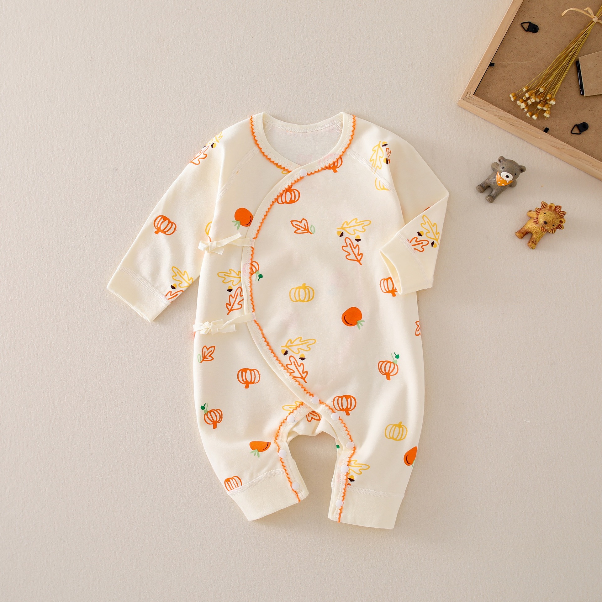 Recién nacido recién nacido Ropa niños y niñas bebé mono primavera y otoño pijamas mameluco mariposa ropa todo puro algodón