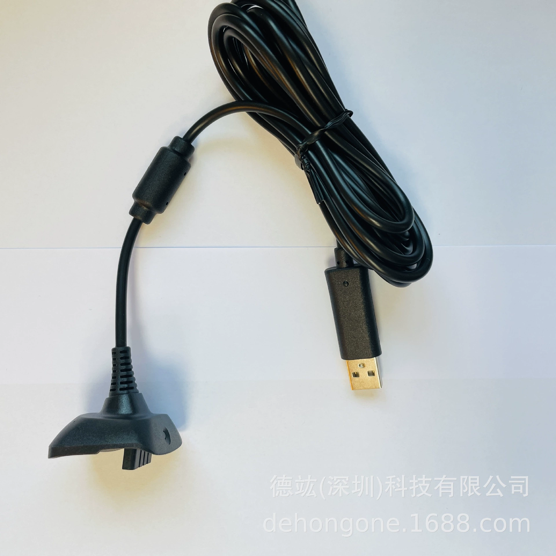 Suitable for XBOX 360 game console Wireless controller charging cable 3 meters Dual magnet Black/Gray