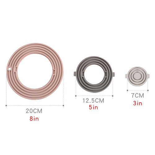 Nordic Style Three-in-One Silicone Table Mat Large, Medium, and Small Sizes Thick Restaurant Table Mat Wholesale Removable Cup Mat