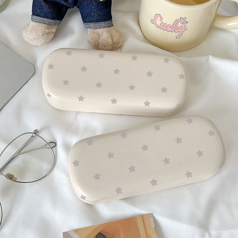 Cute printed oval glasses case, portable frame glasses storage, anti-pressure, for storing student eyeglasses and sunglasses Cute printed oval glasses case, portable frame glasses storage, anti-pressure, for storing student eyeglasses and sunglasses