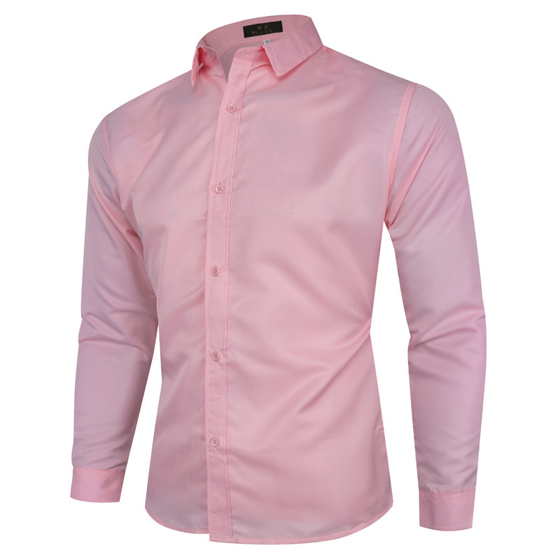 Ropa de comercio exterior color de moda más tamaño camisa de manga larga para hombre Four Seasons camisa casual de negocios hombres eBay al por mayor