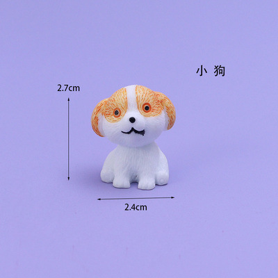 Miniatura mini simulación lindo Bomei Samo perro pequeño animal micro paisaje modelo pequeños adornos de escritorio juguetes pequeños