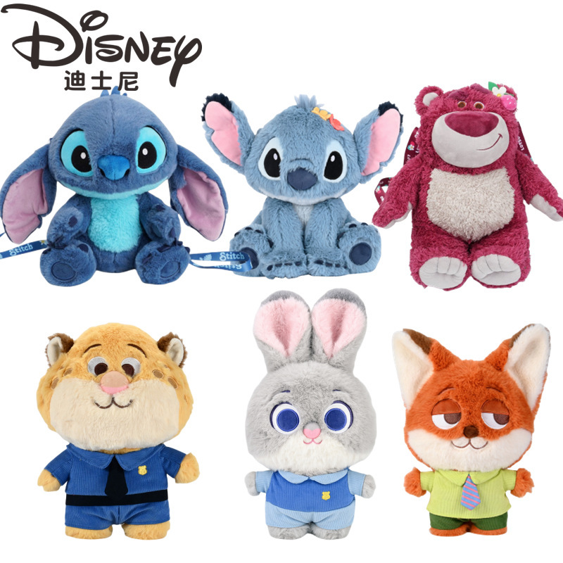 Authentic Stitch Plush Disney Doll Zootopia Stuffed Toy Judy Nick Claw Machine Doll for Girls