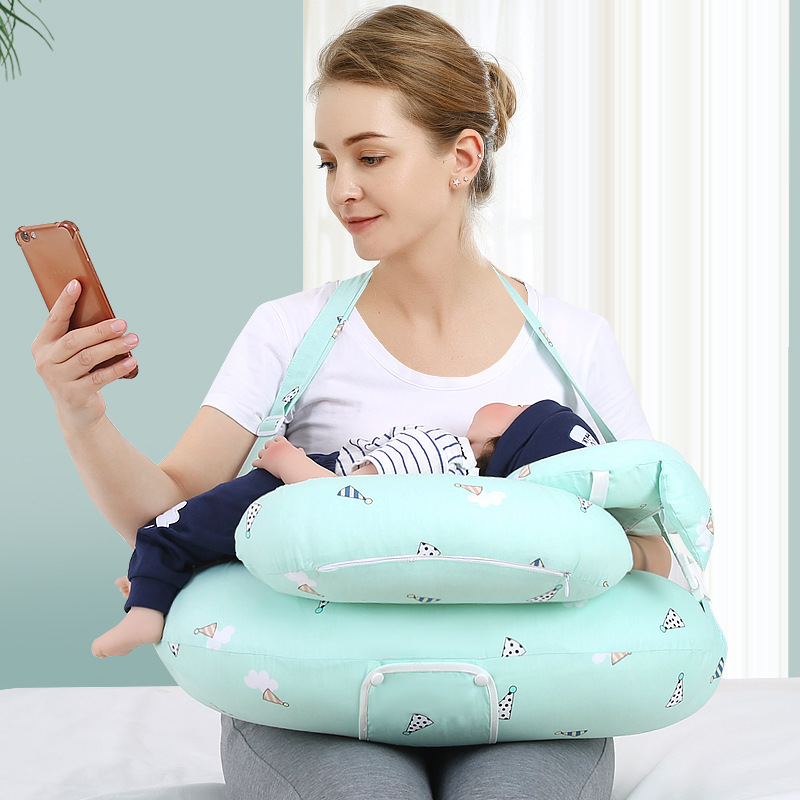 Breast-feeding Pillow Breast-feeding Artifact Pregnant Women's Waist-protecting Chair Newborn Baby Sleeping Pillow Side-lying Cushion Pillow Confinement Pillow