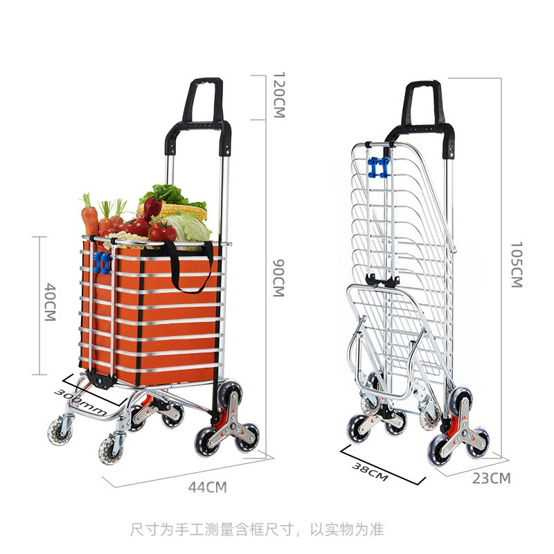 Многофункциональная тележка для покупок, тележка для продуктов, тележка с ручным управлением, складная тележка для подъема по лестнице, портативная маленькая тележка, корзина для овощей для пожилых людей.
