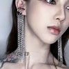 Small ear clips with tassels, design earrings, no pierced ears, light luxury style