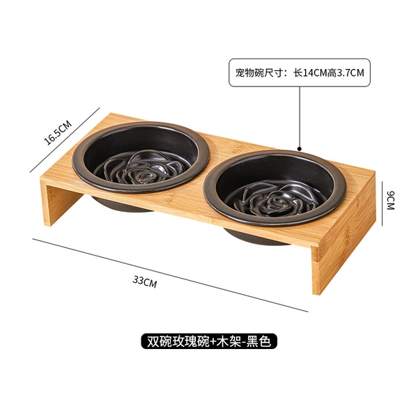 Bone black double bowl