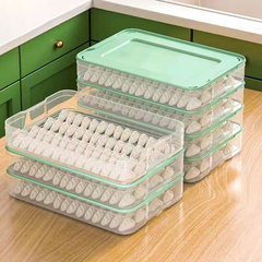 冷蔵庫収納透明餃子ボックス卵家庭用食品グレード冷凍庫ボックスワンタン鮮度保持収納ボックス積み重ね可能