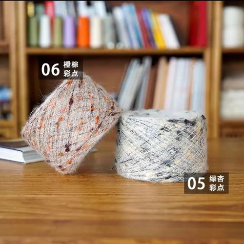Chuan Cai Hand-woven Wool Yarn DIY Color Point Maha Hair Yarn, Colored Medium-Thick Segment-Dyed Silk Maha Hair Yarn